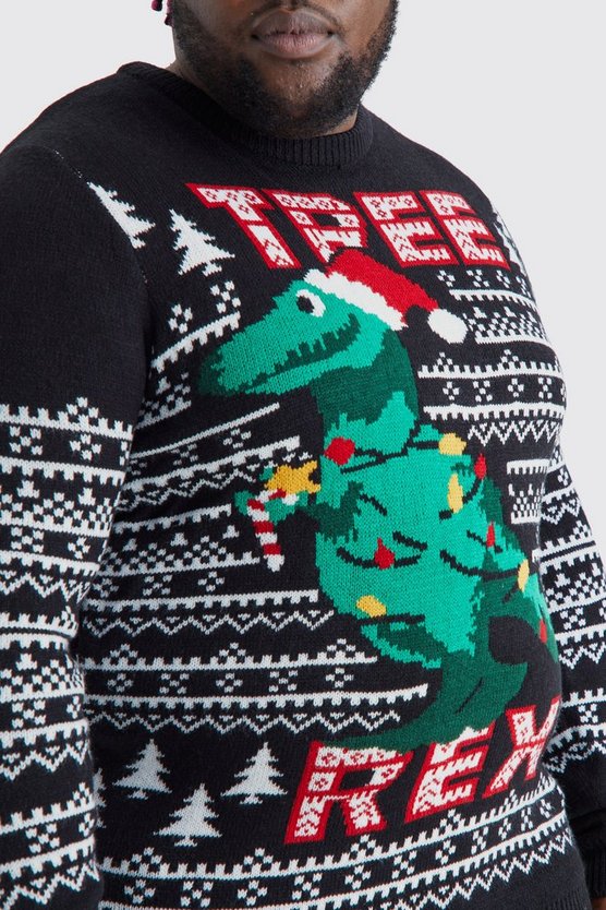 Plus Tree Rex Weihnachtspullover