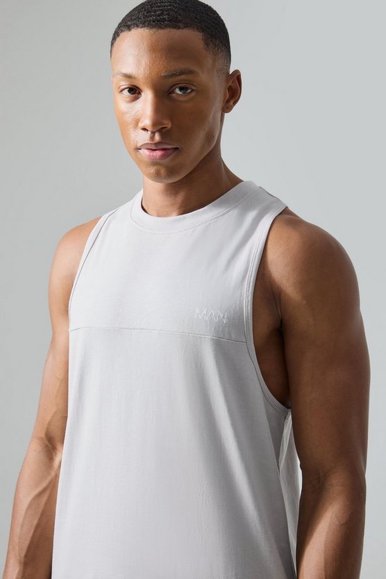 Man Active Gym Racer Tank