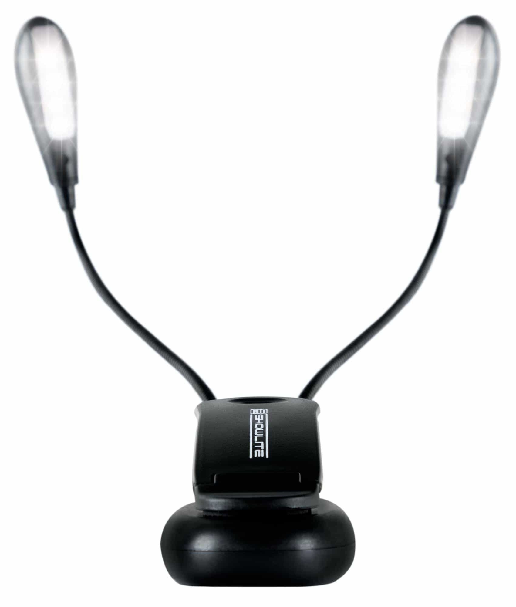 Showlite Notenpult Bright Light 8 Plus Akku LED Notenpultleuchte, (Clip Leselampe, 2-tlg., Inkl. USB-Kabel), zwei Farbtemperaturen - wiederaufladbarer Akku
