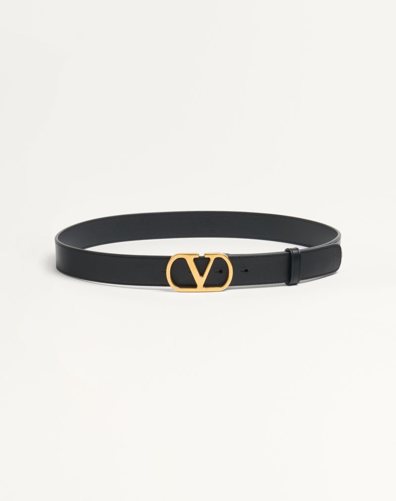 VLogo Signature Bælte i skinnende kalveskind 30 mm
