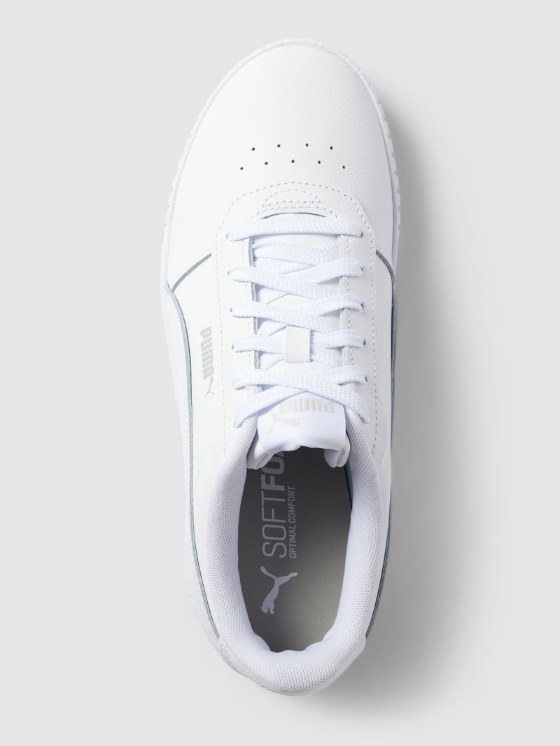Sneaker mit Plateau-Sohle in weiß