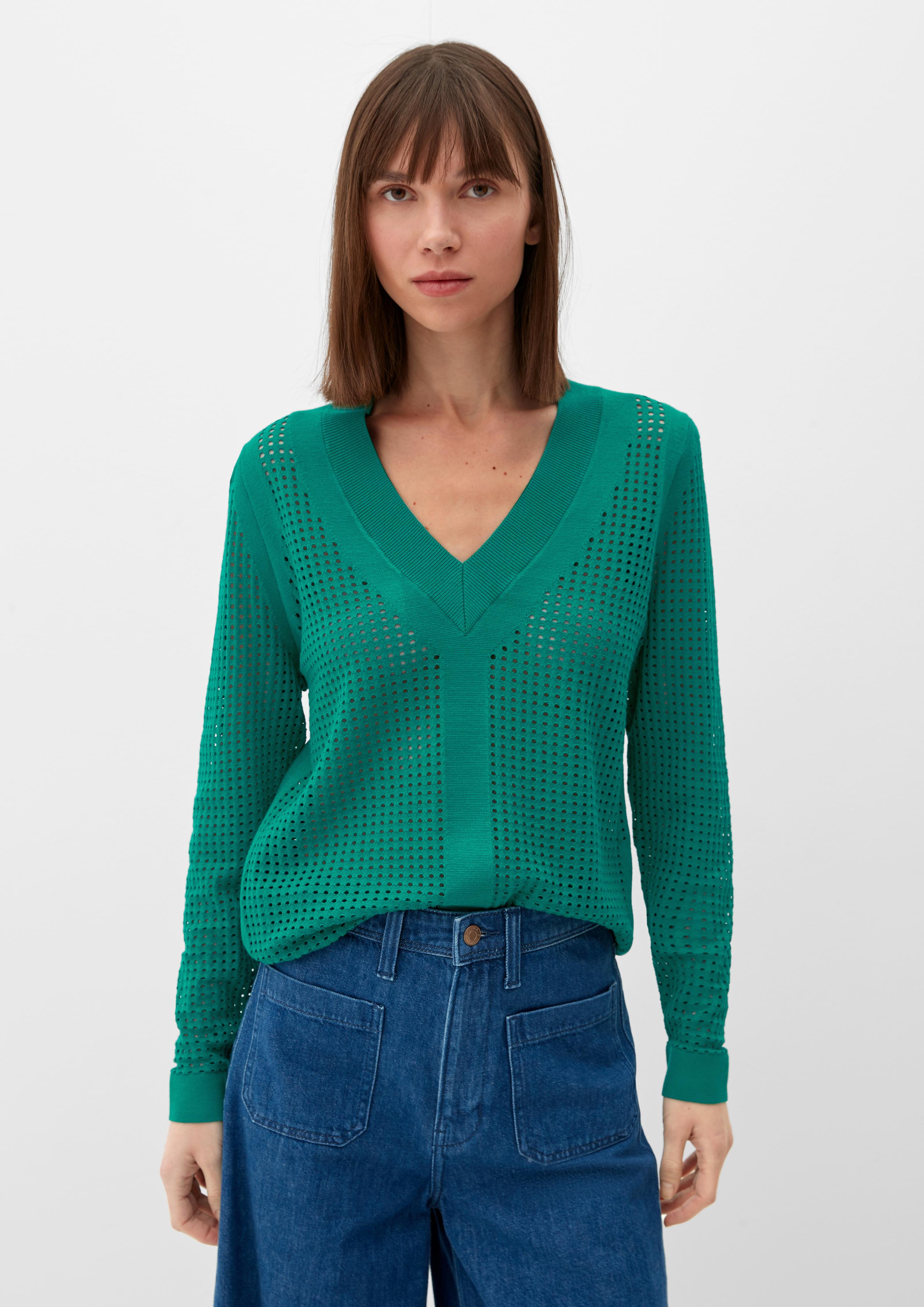 Pullover mit Lochmuster  2127071-7646