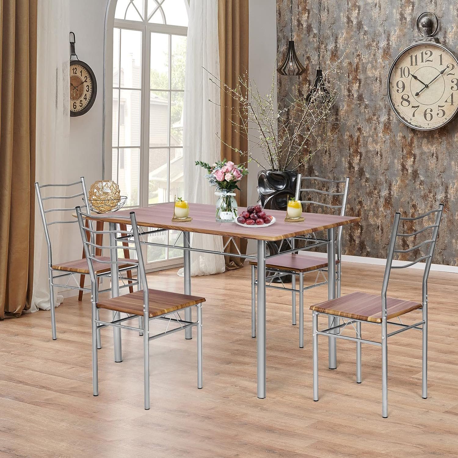 KOMFOTTEU Essgruppe Küchenmöbel, (Set, 5-tlg), für Esszimmer Küche