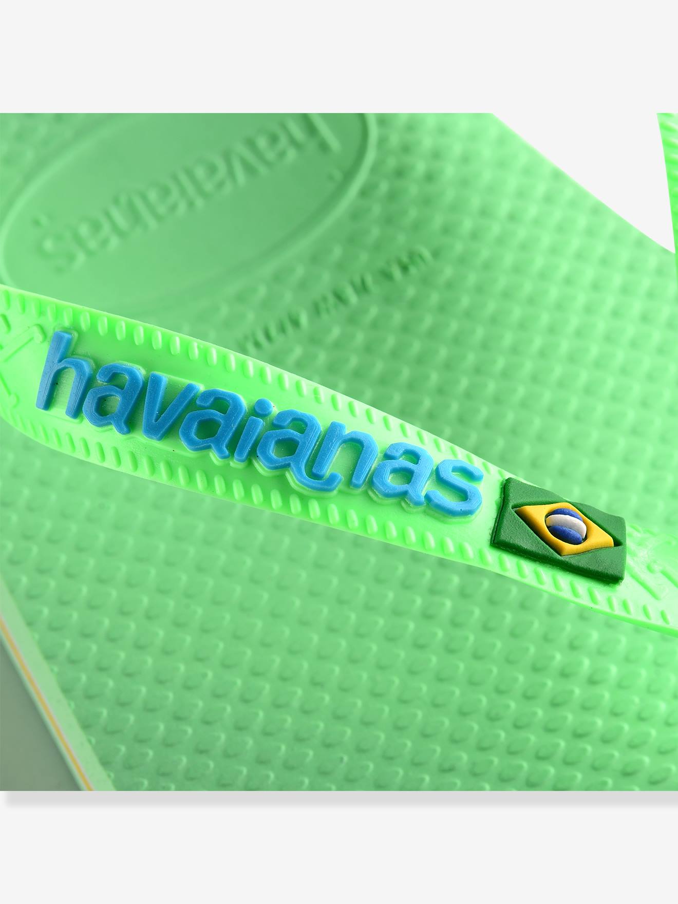 Tongs enfant Brasil logo HAVAÏANAS marine/weiß