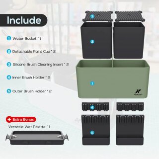Krydrufi - Cleaning & Brush Holder Module - Grün / Schwarz