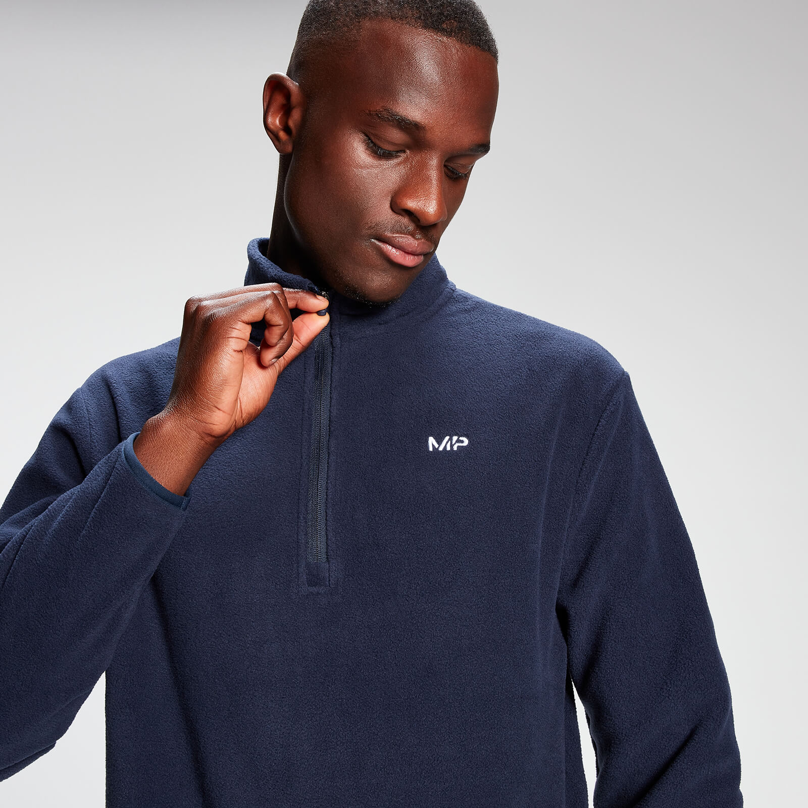 Polaire à fermeture éclair ¼ MP Rest Day pour hommes – Bleu marine