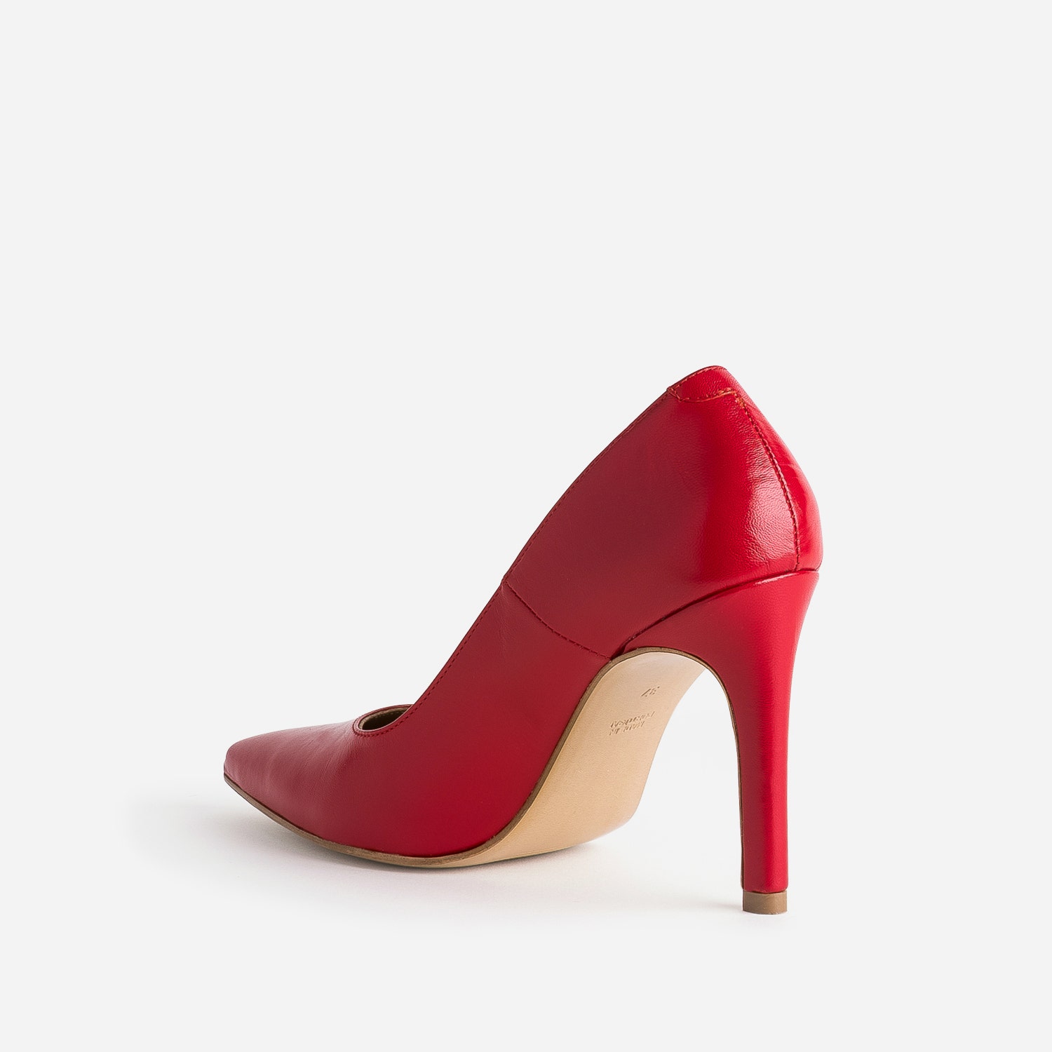 Stiletto TEXTO rouge foncé en cuir