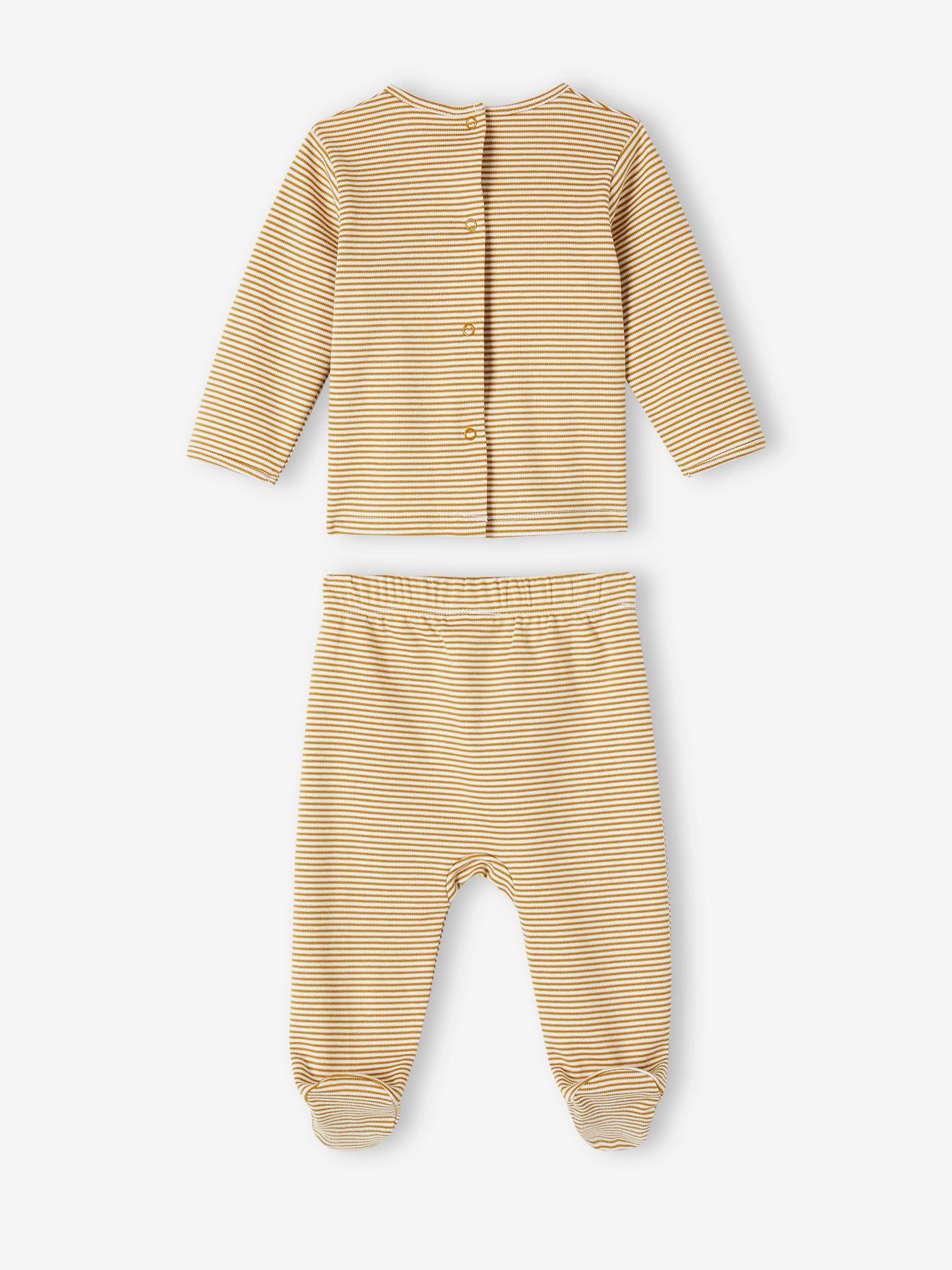 Lot de 2 pyjamas dinosaure bébé en interlock terracotta
