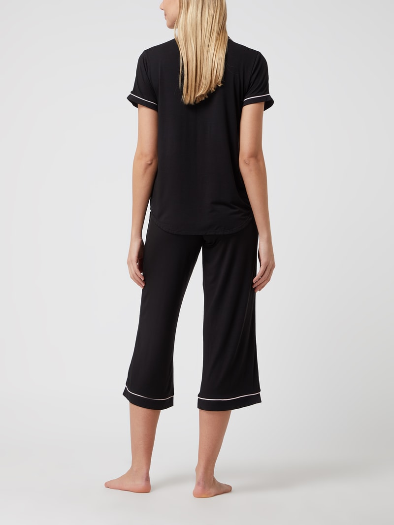 Pyjama mit Stretch-Anteil in schwarz