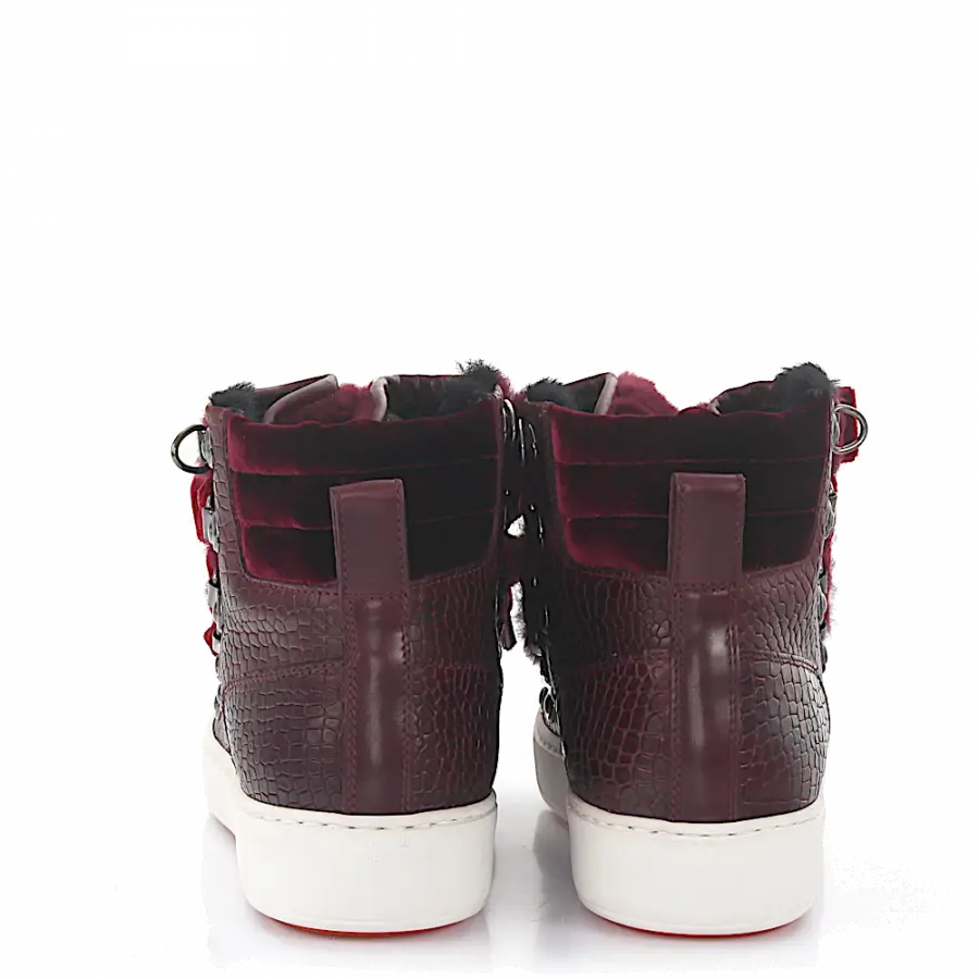 Santoni - Sneaker high 60278 Kalbsleder - rot