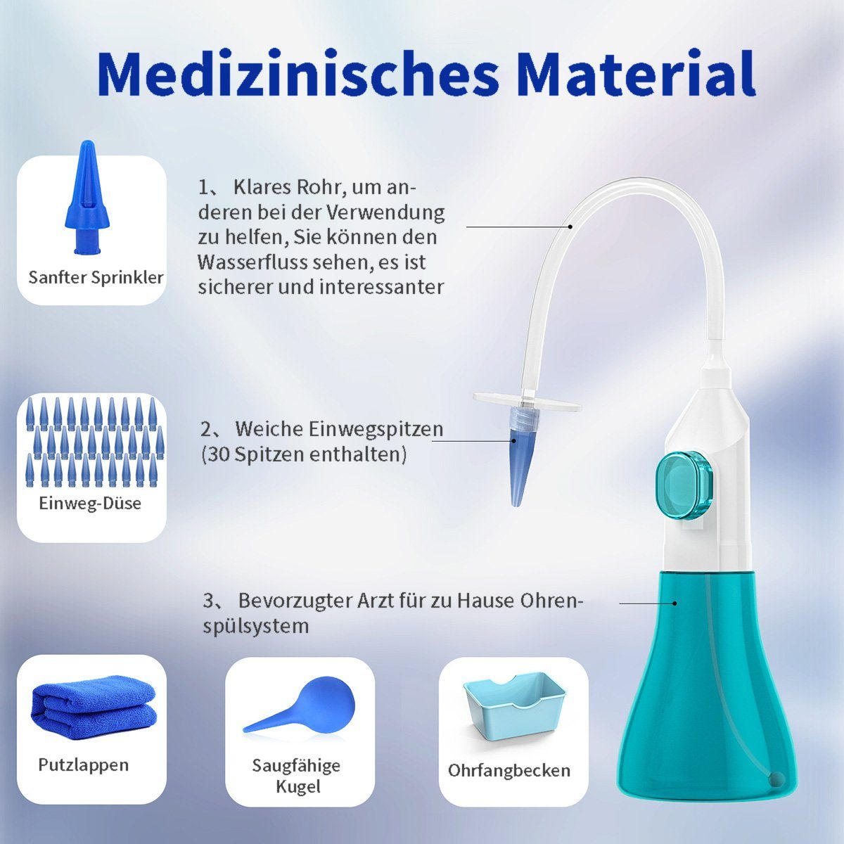 götäzer Ohrenreiniger Drahtloser visueller Ohrreiniger, intelligentes 500-W-Endoskop, Hochpräzise Ohrenschmalzreinigung ohne Beschädigung des Gehörgangs