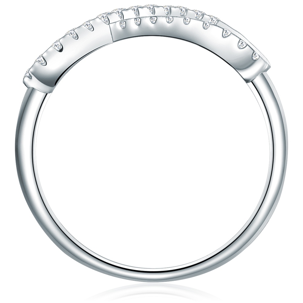 Trilani Bague en argent Argent sterling Oxyde de zirconium (CZ) en Argent Bague
