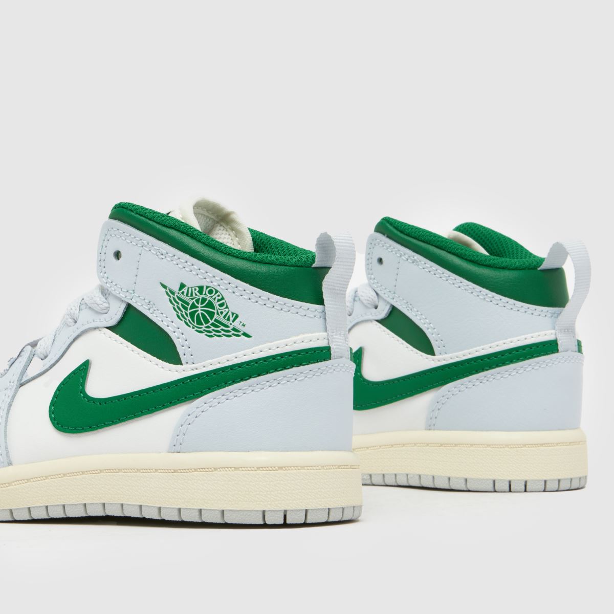 Nike Jordan grå multifärgade Jordan 1 mid pojkar/junior träningsskor