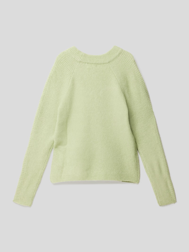 Strickpullover mit Rundhalsausschnitt Modell 'como' in hellgrün