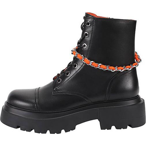 ekonika Schnürboots mit kontrastierendem Accessoire