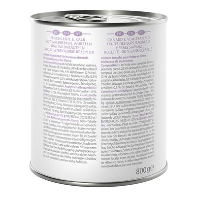 Sparpaket Wolf of Wilderness Junior 24 x 800 g - Duo-Protein