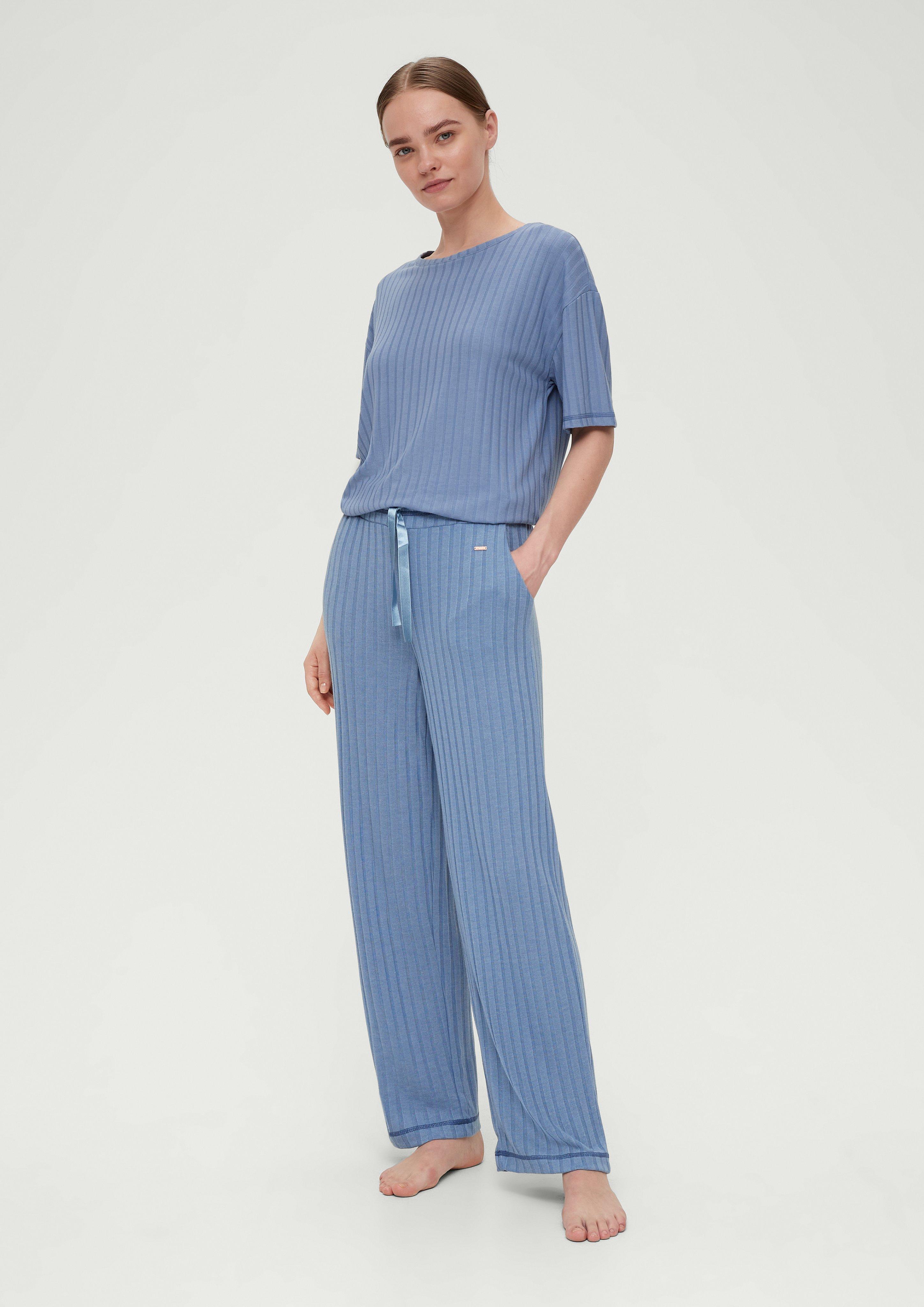 Pyjamahose aus Rippware  6007045-5344