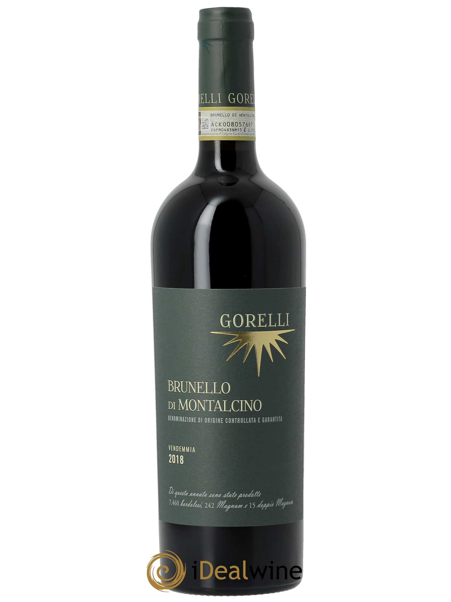 Brunello di Montalcino DOCG Gorelli  2018 - Lot de 1 Bouteille