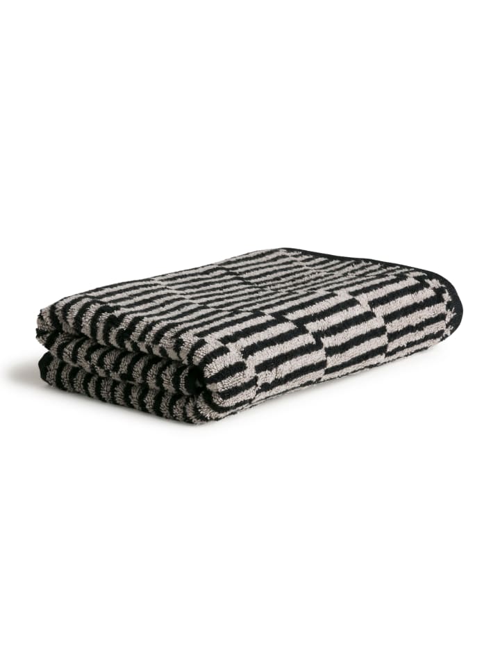 Möve Handtuch Illusions in cashmere/black günstig kaufen 50 x 100 cm