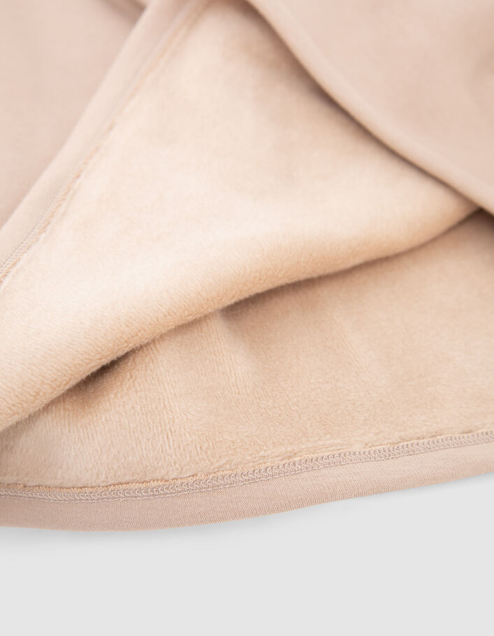 Robe sweat beige taille élastiquée fille