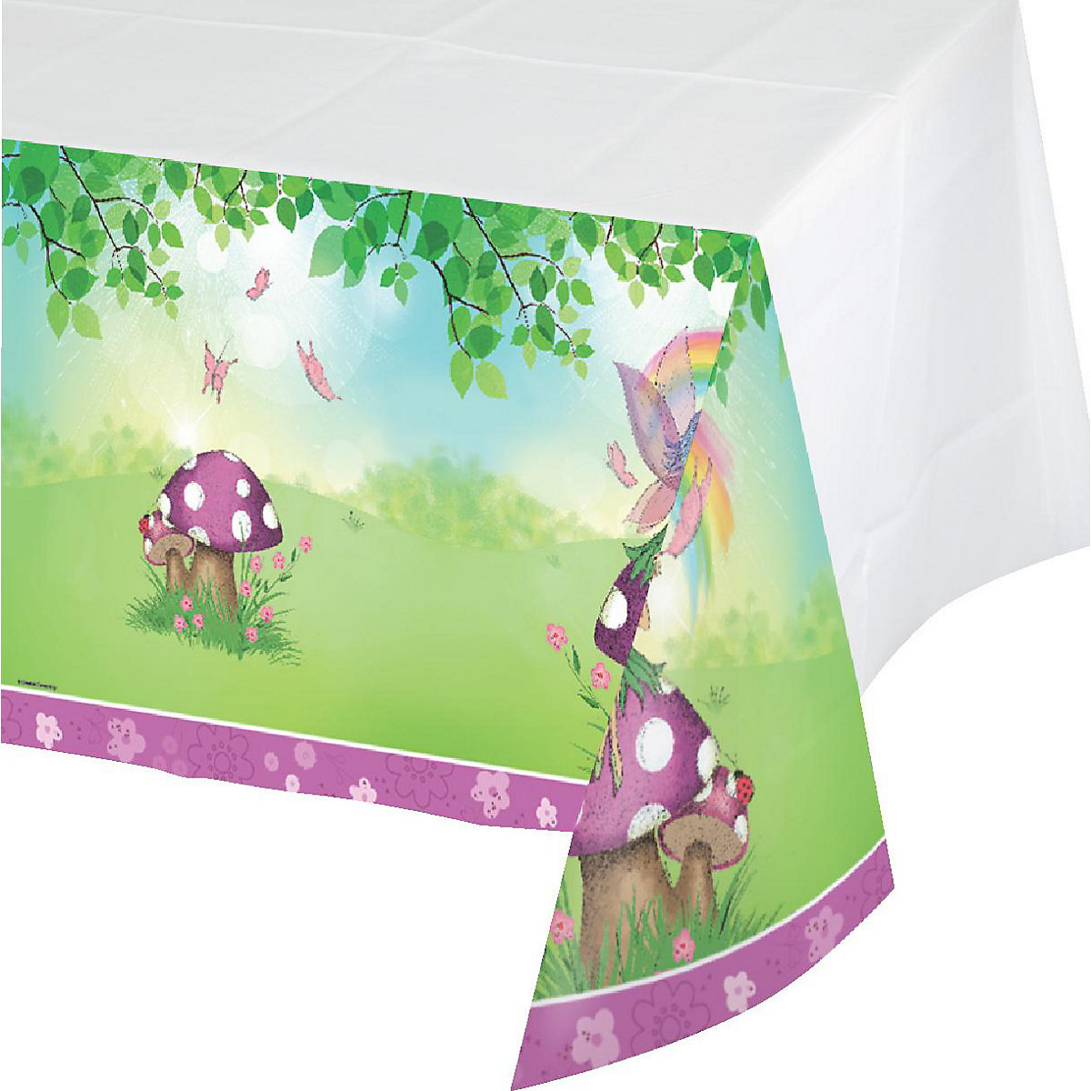 Party-Tischdecke Regenbogenfee, Kunststoff, 137 x 259 cm