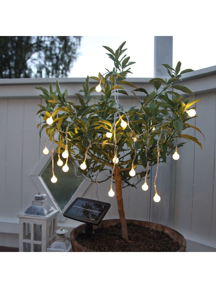 STAR Trading LED Solar Lichterkette 20 warmweiße Mini Kugeln Lichtsensor L: 4,75m günstig kaufen onesize