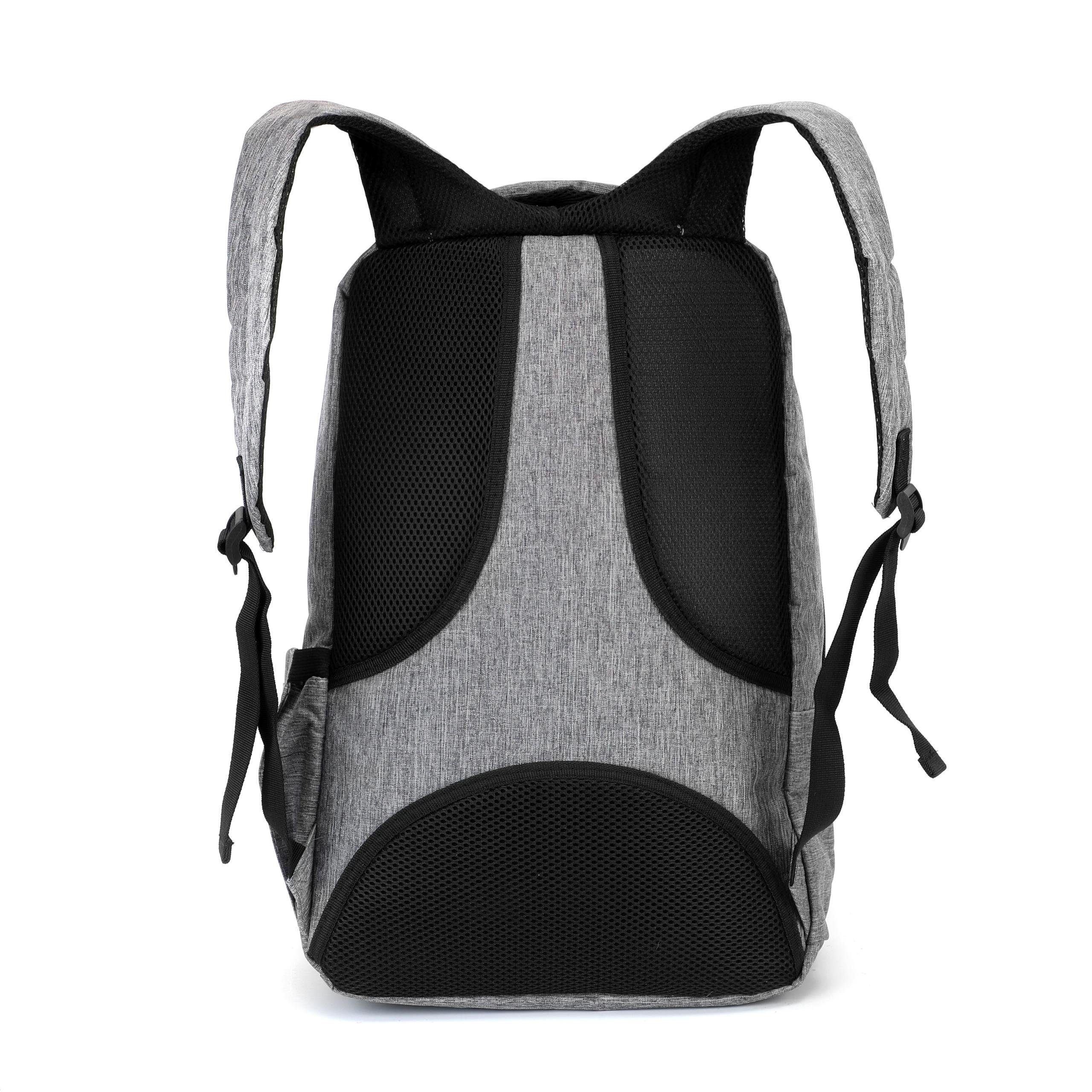 JAN MAX Laptoprucksack Jan Max Laptoprucksack, 15,6 Zoll Notebook Rucksack für Männer und Frauen Schule, Uni und Arbeit, grau