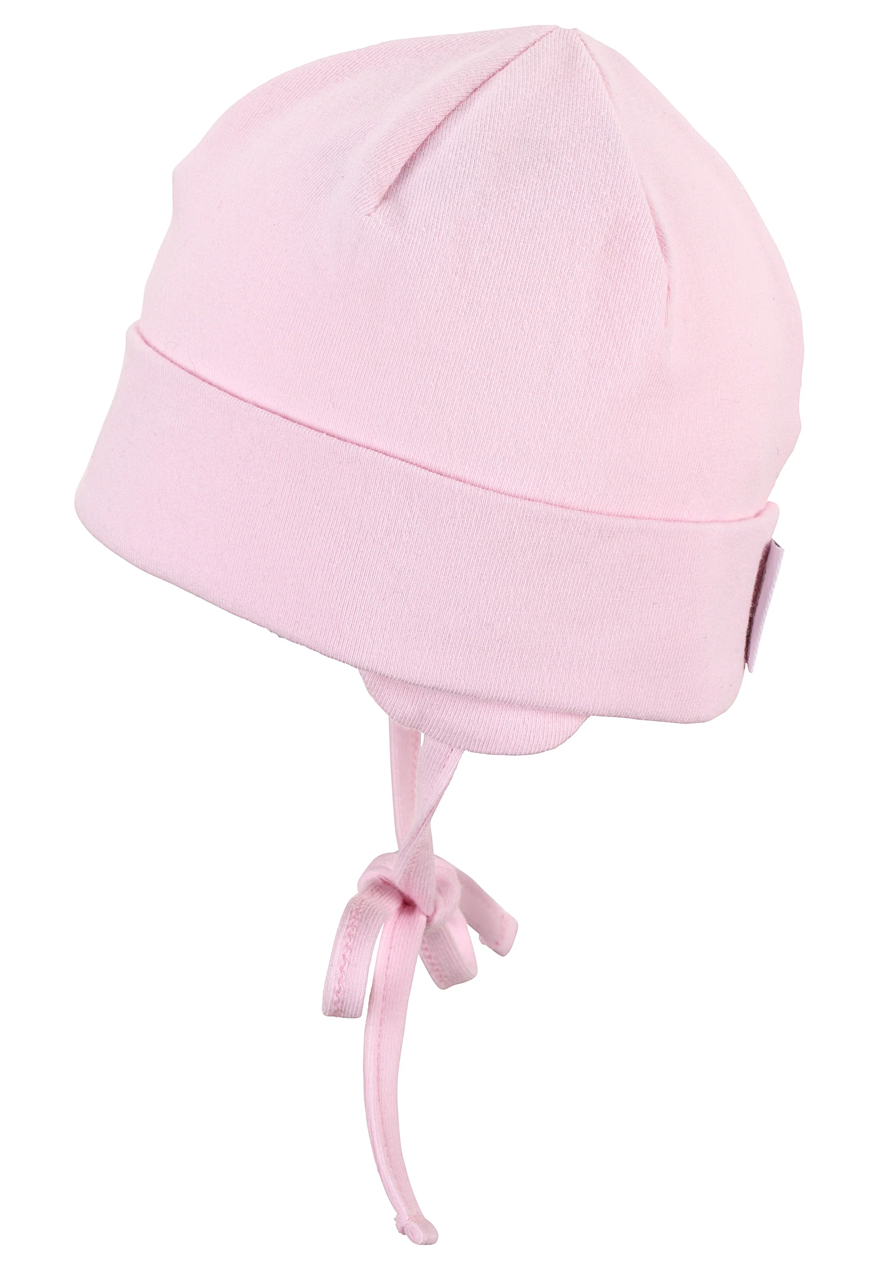 OCS Beanie aus Singlejersey Hellblau, Rosa u. Weiß