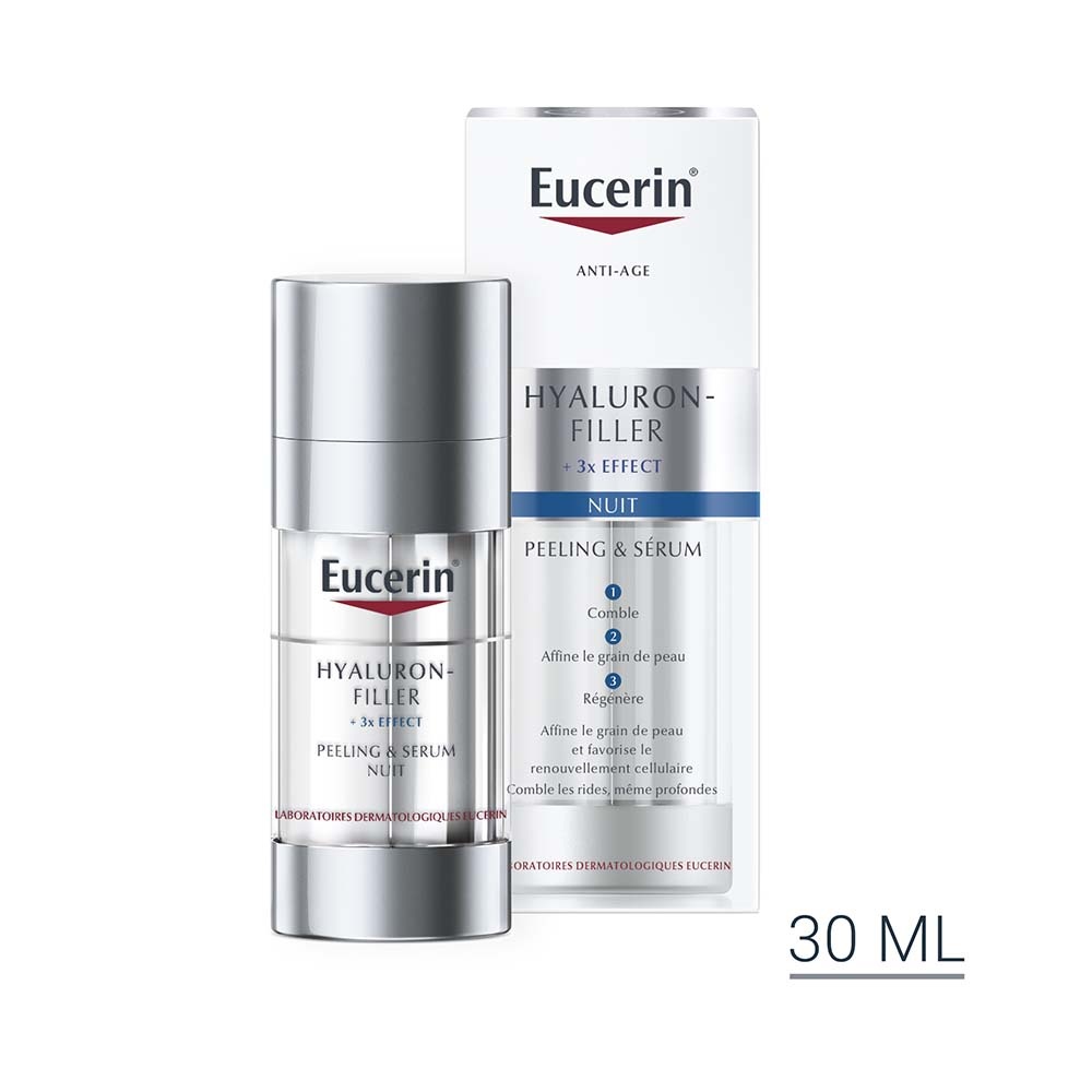 eucerin HYALURON-FILLER + 3x EFFECT Peeling & Sérum Peeling anti-âge et sérum hydratant
