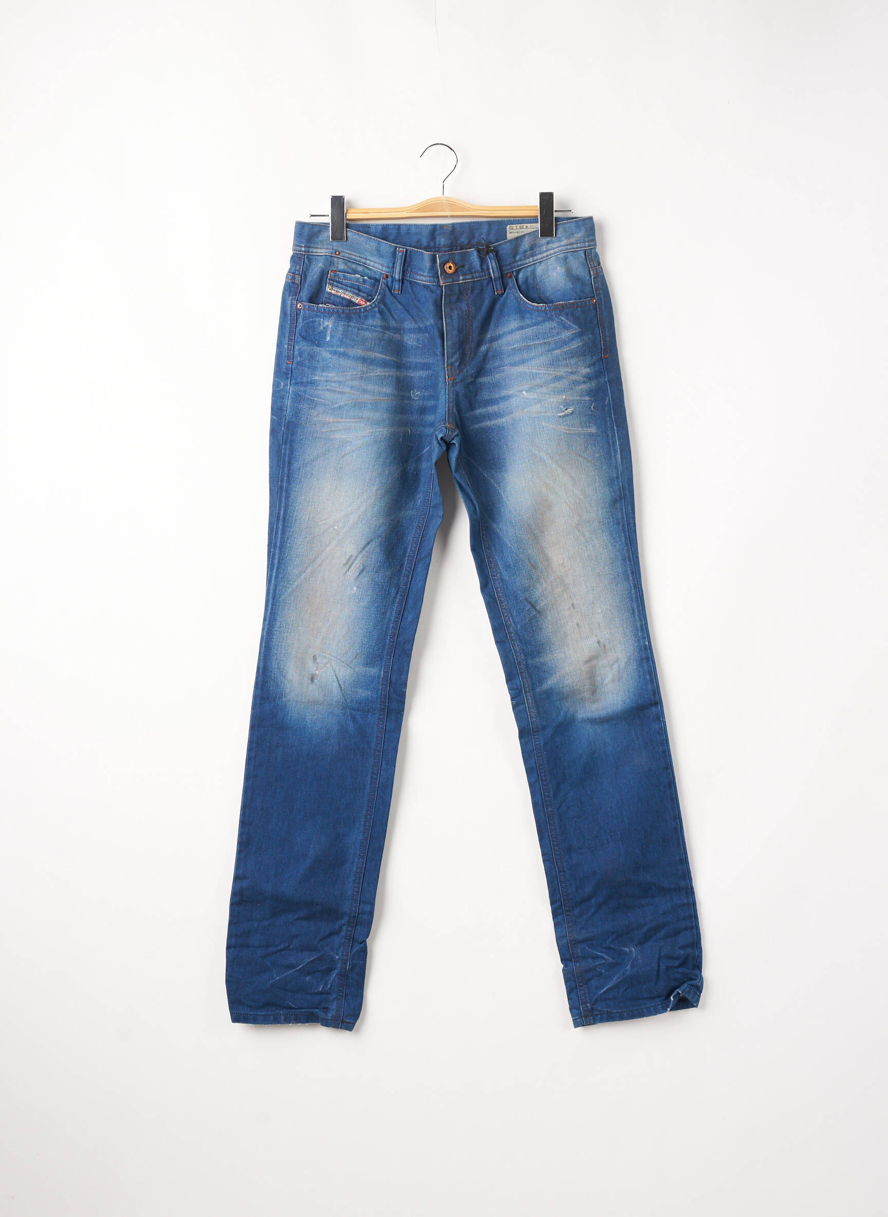 Diesel Jeans Coupe Droite Femme couleur bleu
