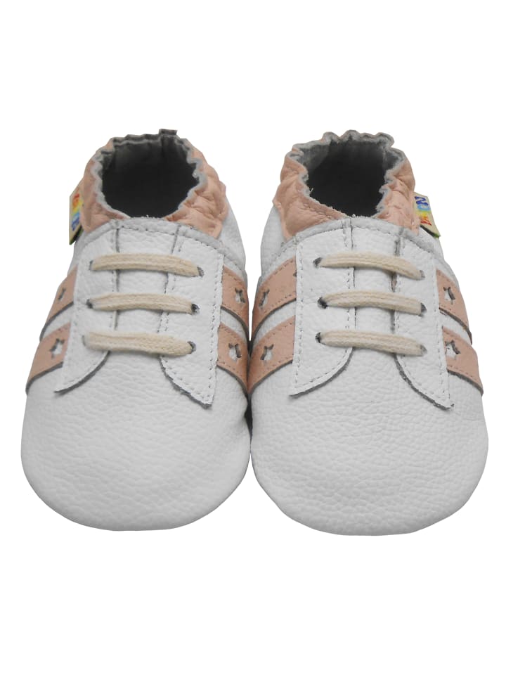 Yalion Leder-Krabbelschuhe in Weiß günstig kaufen