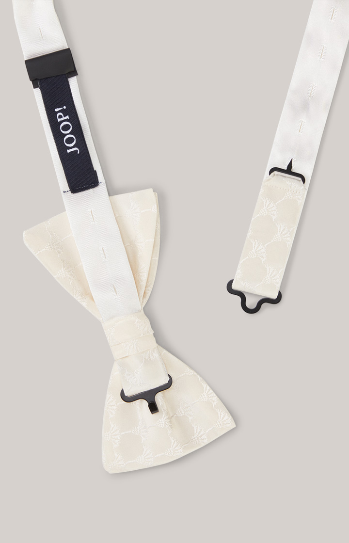 Cornflower Seiden-Fliege in Creme gemustert