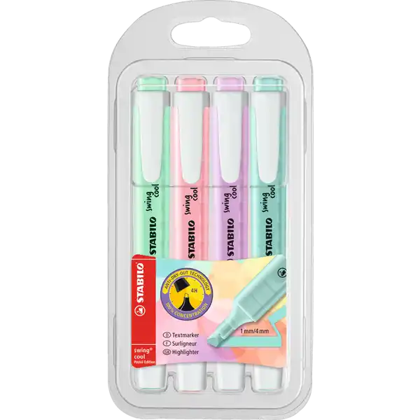 Swing cool Textmarker Pastel, 4er