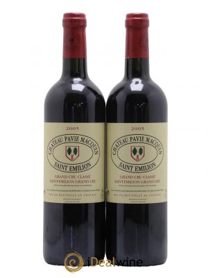 Château Pavie Macquin 1er Grand Cru Classé B  2005 - Lot de 2 Bouteilles