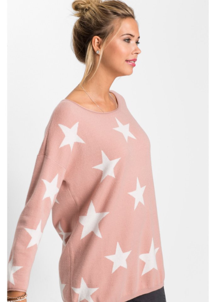 Strickpullover mit Sternenprint
