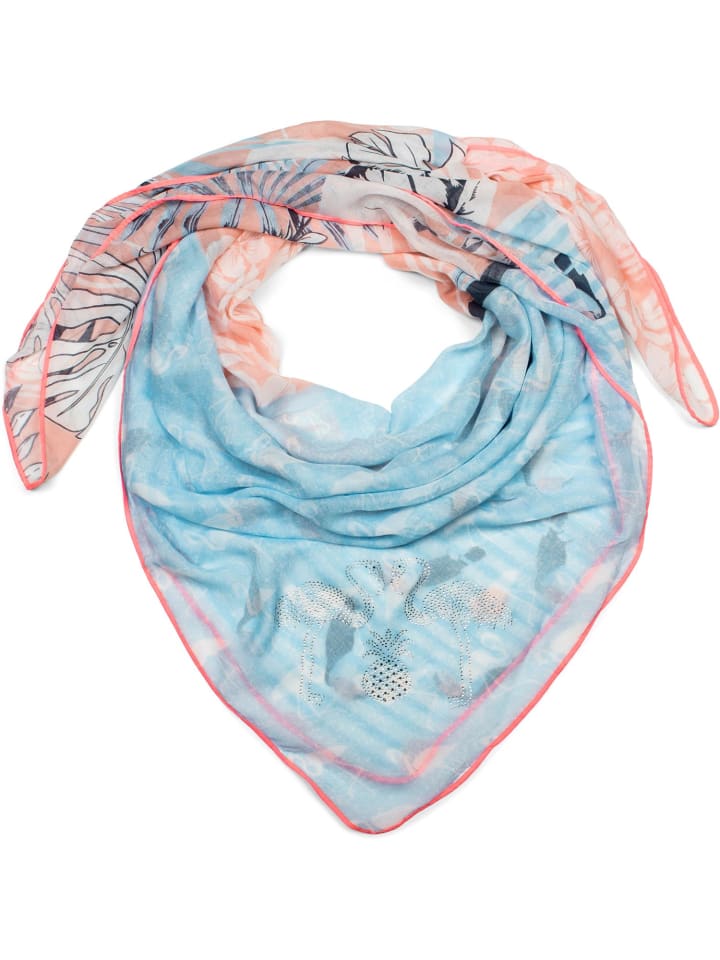 styleBREAKER Halstuch in Hellblau-Apricot günstig kaufen onesize