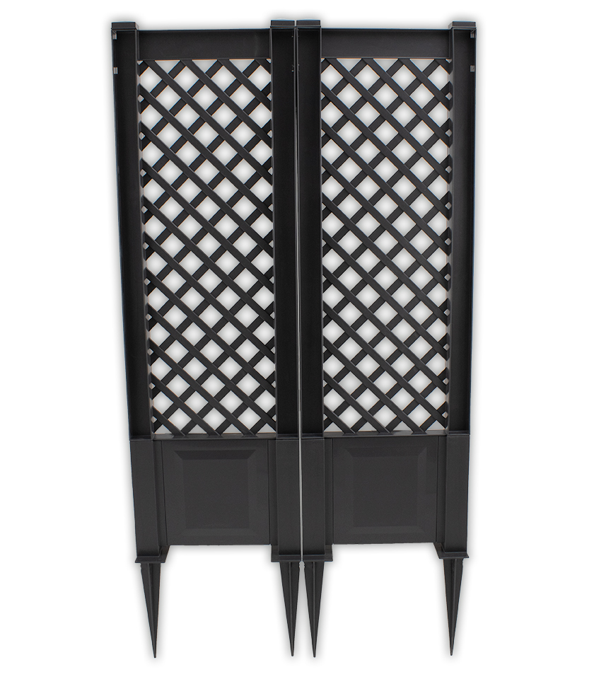 KHW KHW Spalier 43 cm mit zwei Erdspießen, 2er Set, anthrazit