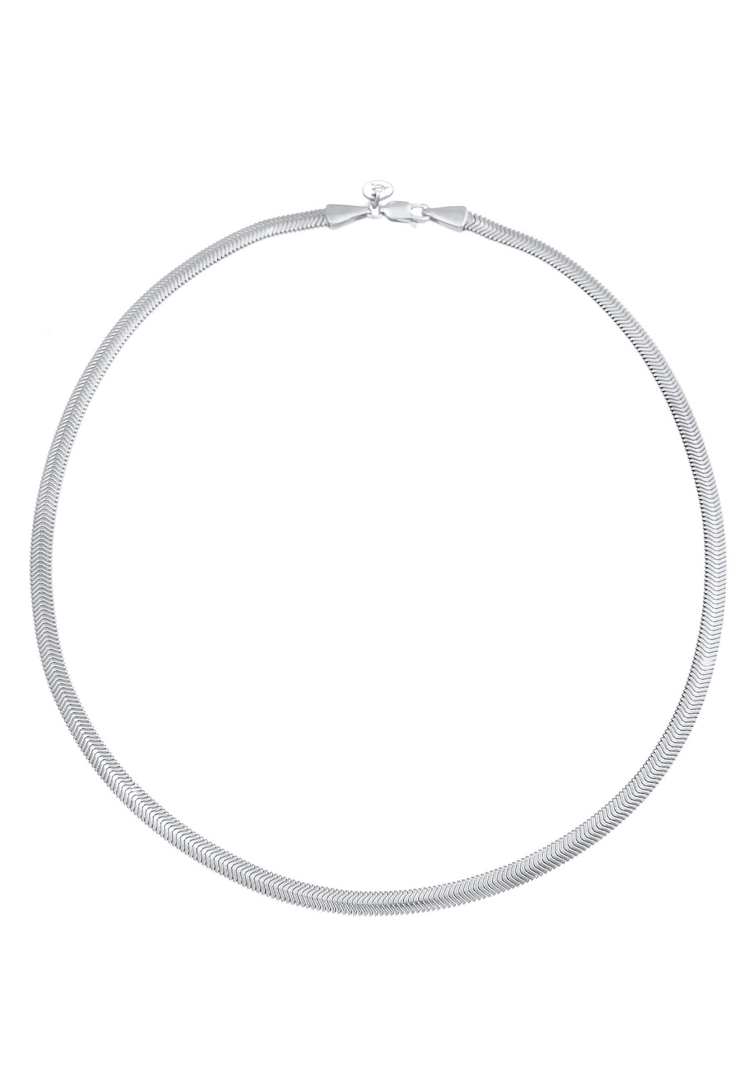 Elli PREMIUM Halskette Flach Elegant Schlangenkette Fischgräte 925 Silber
