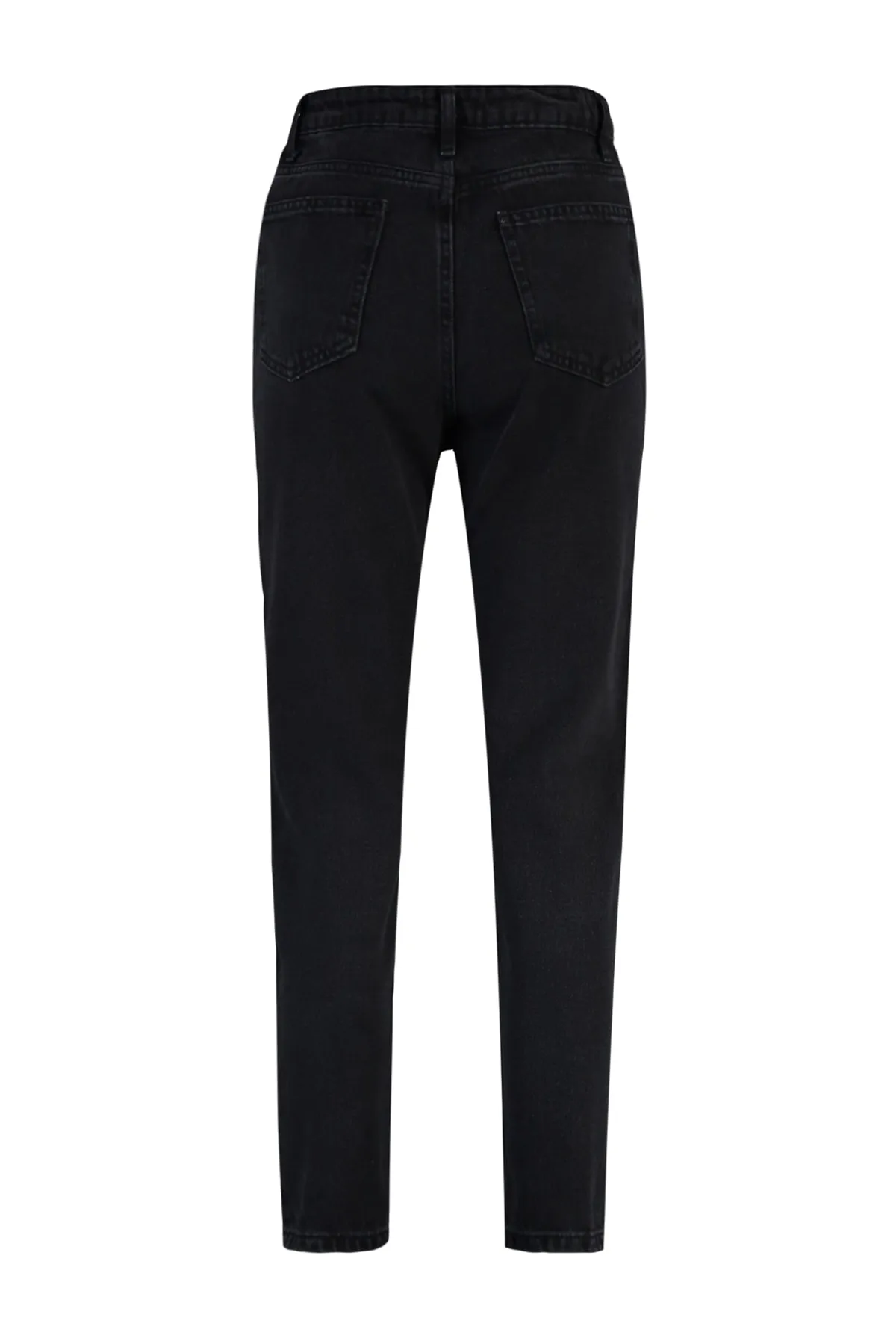 Trendyol Collection  Schwarze High-Bel-Mom-Jeans TWOSS20JE0108