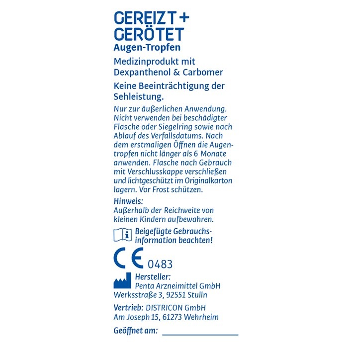 Augen-Tropfen Gereizt+Gerötet