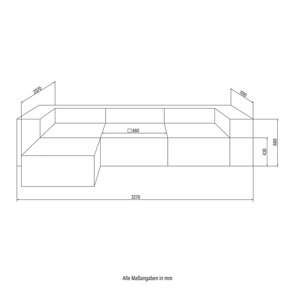 Modulares Sofa VERONA, L, beige