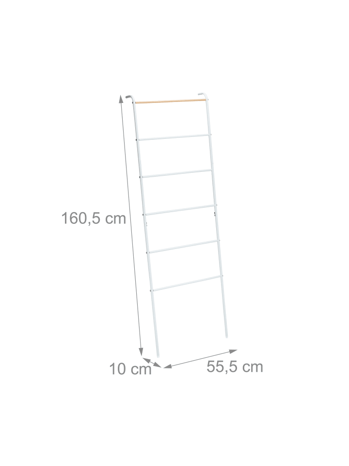 relaxdays Handtuchleiter in Weiß - (B)55,5 x (H)160,5 x (T)10 cm günstig kaufen onesize