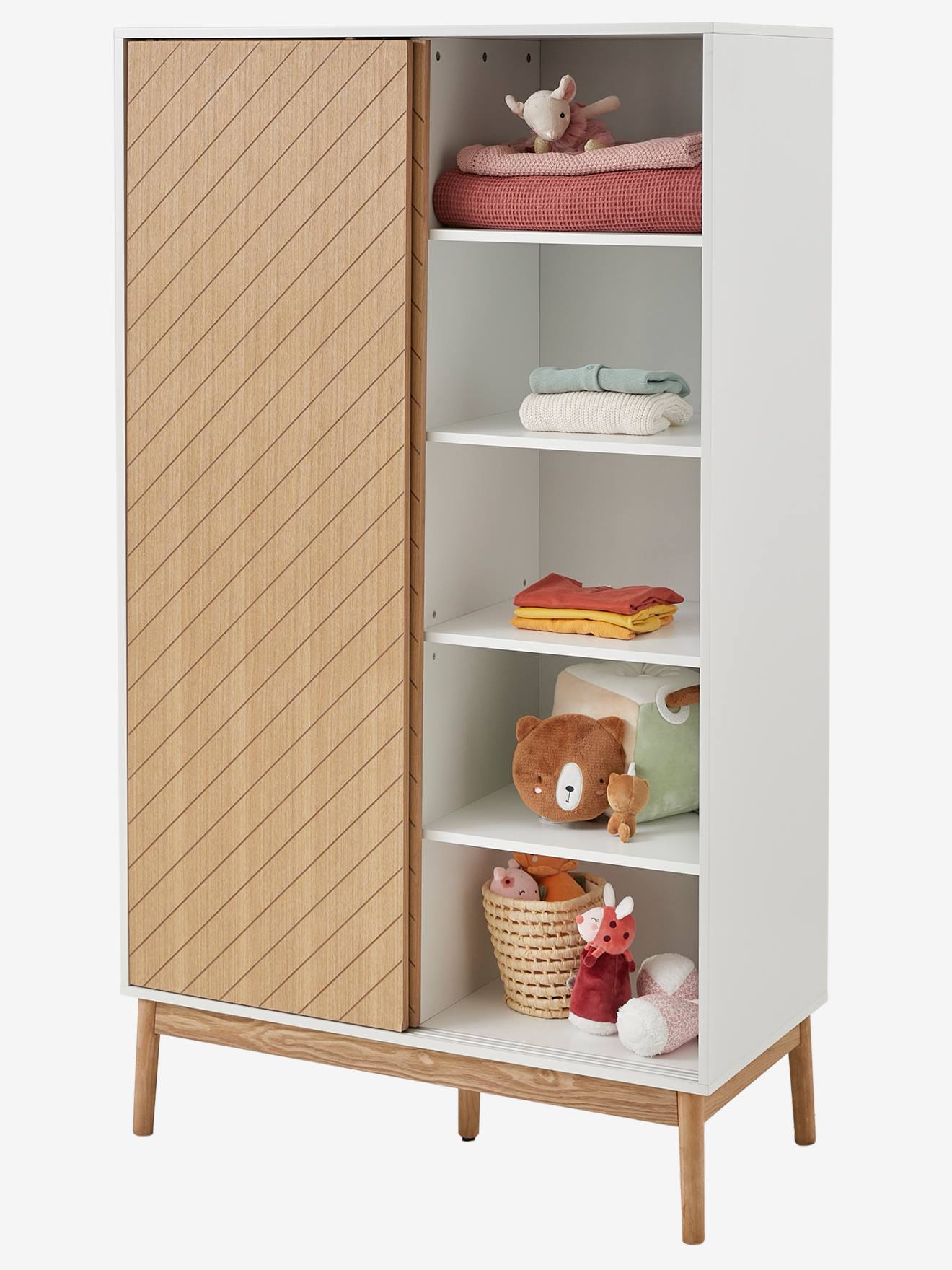 Vertbaudet Kinderzimmer Schrank CHEVRONS - natur