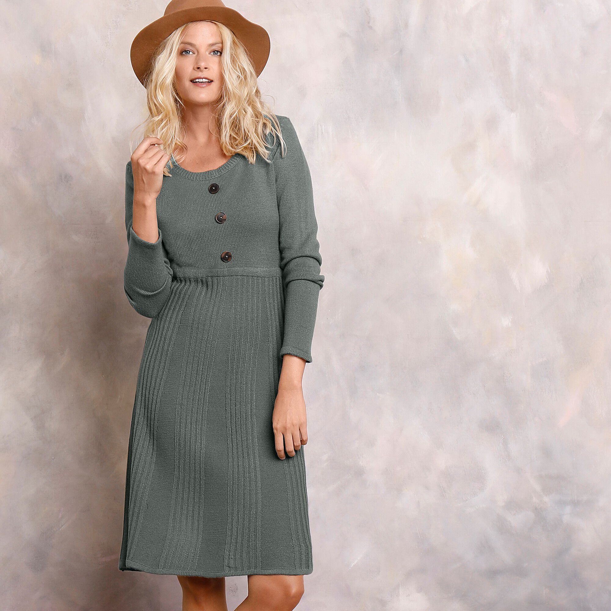 Robe pull boutonnée