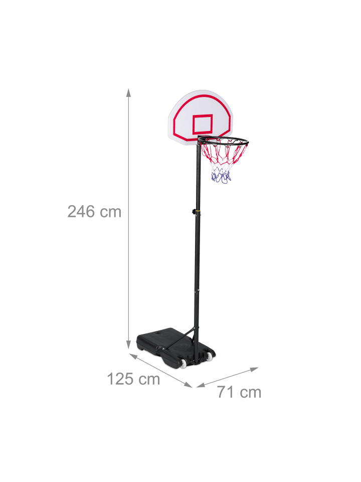 relaxdays Basketballständer in Schwarz/ Weiß günstig kaufen onesize