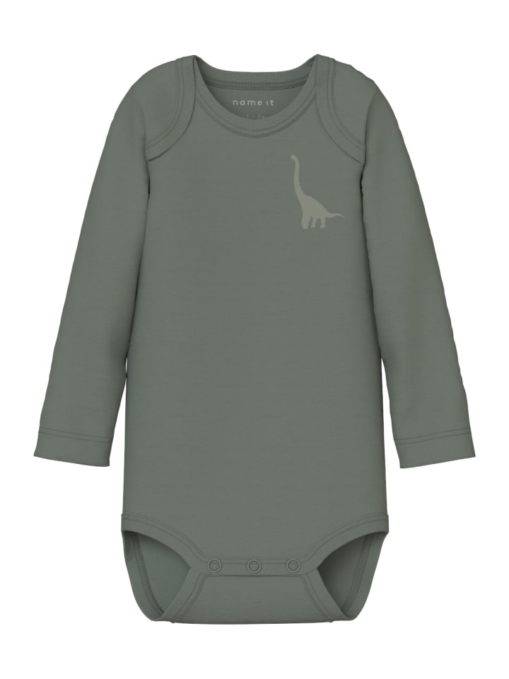 name it Baby Body langarm 3er Pack NBMBODY DINO in agave green günstig kaufen