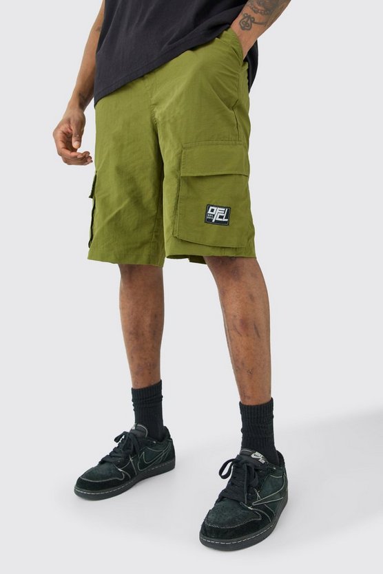 Tall Ofcl Nylon Cargo-Shorts mit elastischem Bund