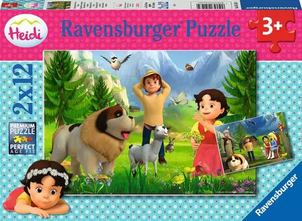Kinderpuzzle ab 3 Jahren - Gemeinsame Zeit in den Bergen - 12 Teile
