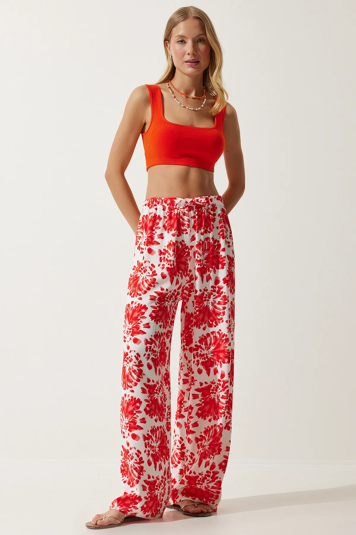 Happiness İstanbul  Hose - Ecru - Wide Leg
