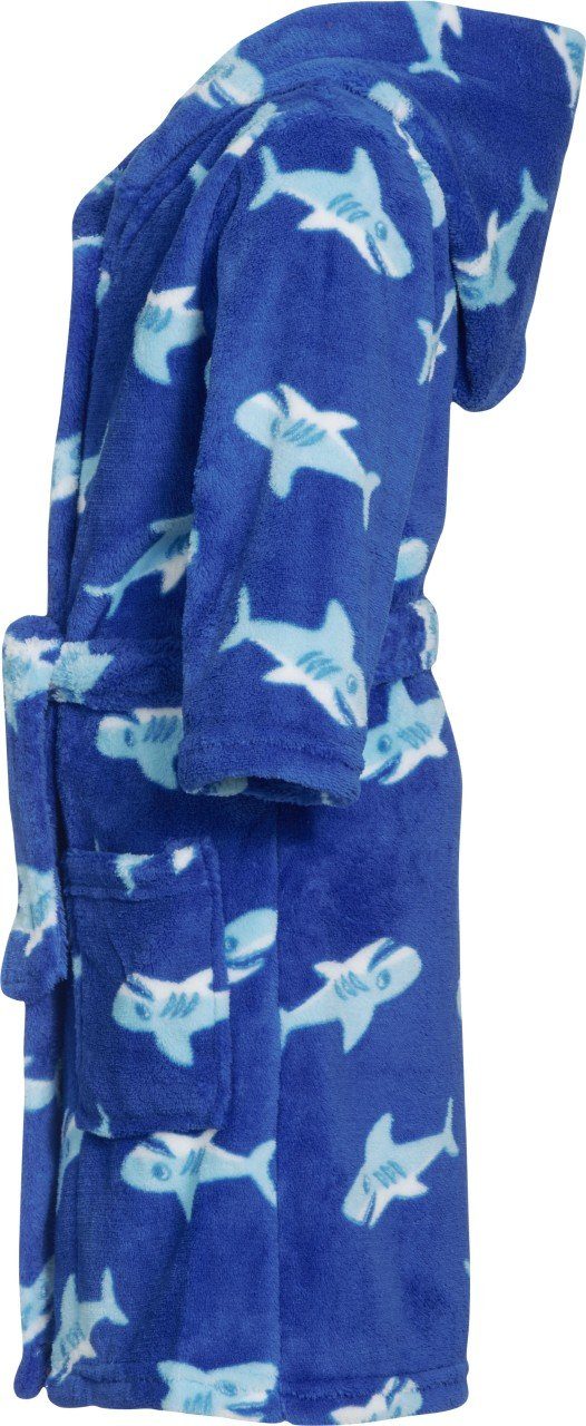 Playshoes Kinderbademantel Fleece-Bademantel Hai